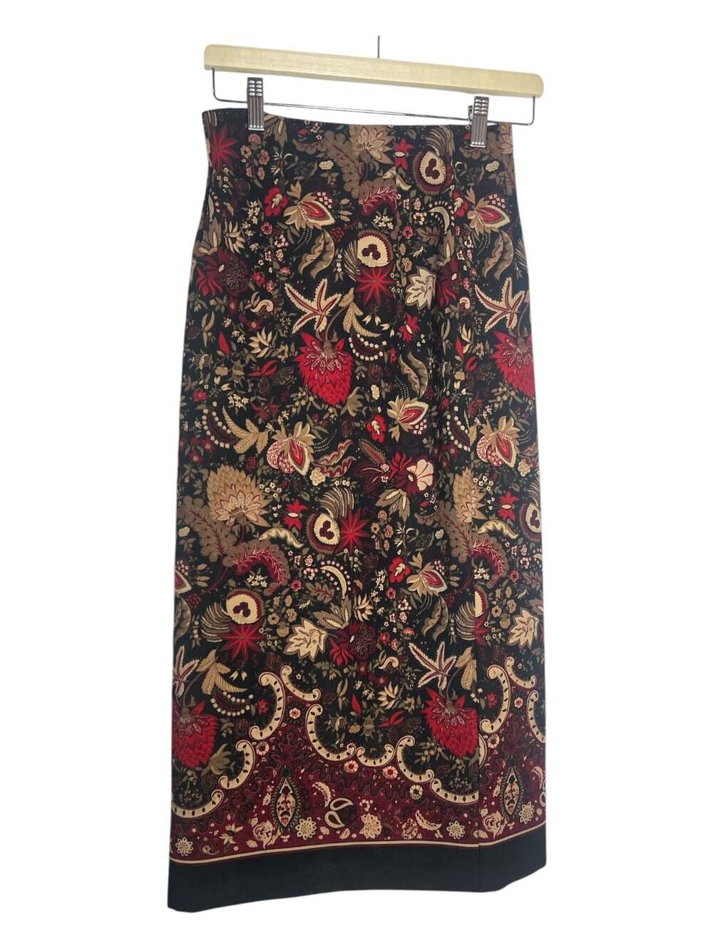 Briggs Petite Floral Print Midi Pencil Skirt Size 4P